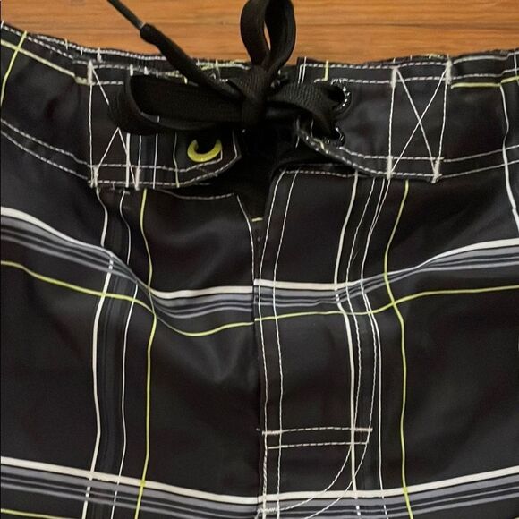 OP Ocean Pacific Black Board Shorts Swim Trunks Mens Size Medium 32-34 Beach - Picture 3 of 12
